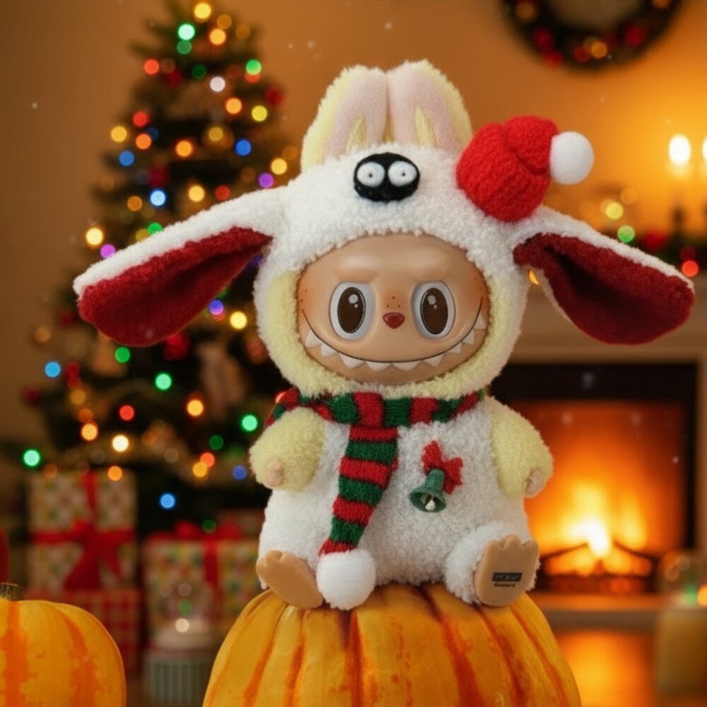 Labubu Christmas Sheep Outfit | Pop Mart 6–7” Doll Clothes Holiday Costume